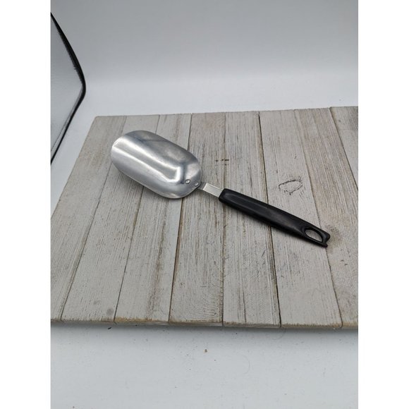 Unbranded Advertising Stainless Steel Measuring Scoop 10 3/4" Black Handle - Picture 1 of 6